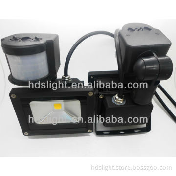 10w led outdoor floodlight black color 130 volt motion sensor light